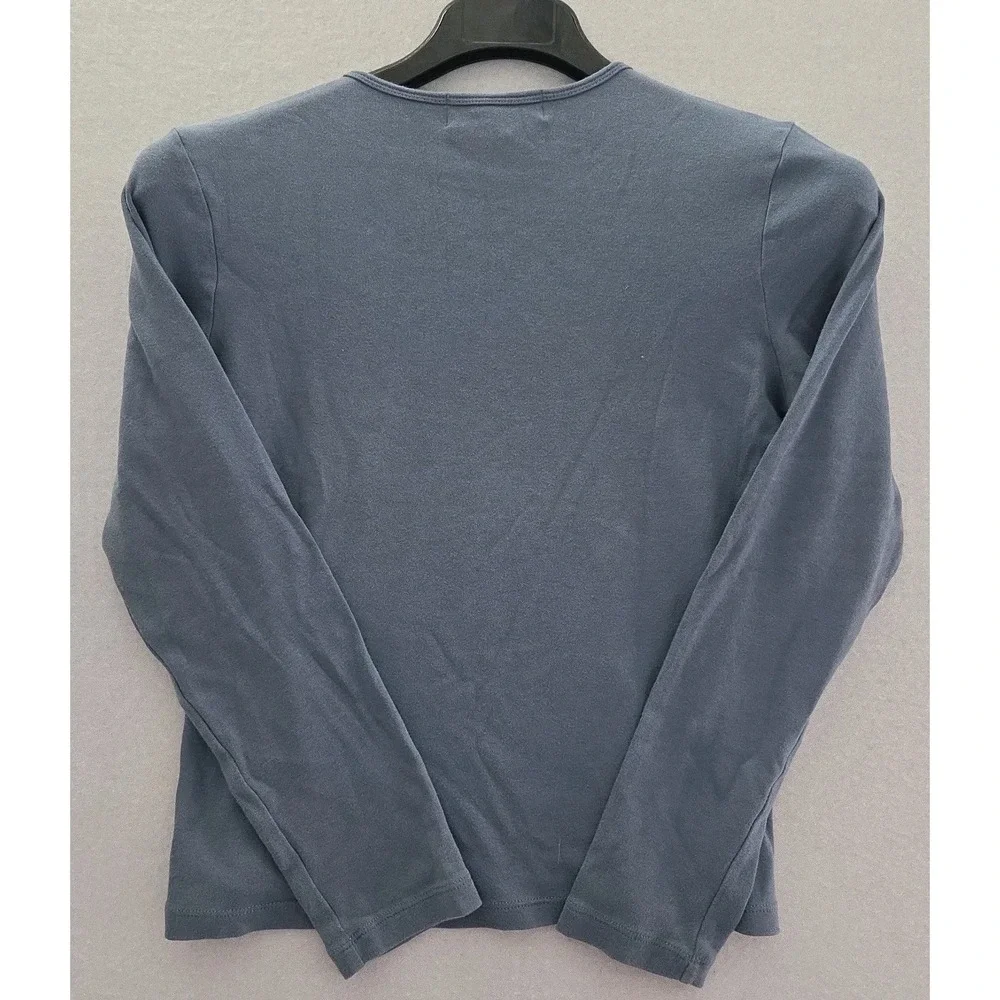 Banana Republic Light Blue Long Sleeve Crew Neck Tee Top Everyday Wear Large